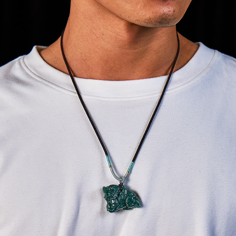 FuAttract Abundance & Luck Jade Pixiu Guardian Necklace - image 4