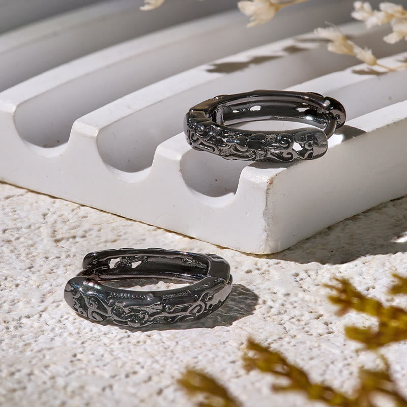 FuAttract Wealth Protection Silver Huggie Earrings – Pixiu Energy - image 11