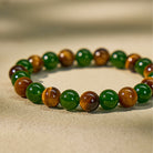 FuAttract Feng Shui Wealth Bracelet with Sterling Silver Pixiu – Tiger's Eye & Green Chalcedony - image 6