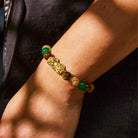 FuAttract Abundance & Prosperity Bracelet with Pixiu Tiger Eye, Green Agate & Citrine Pyramid - image 3