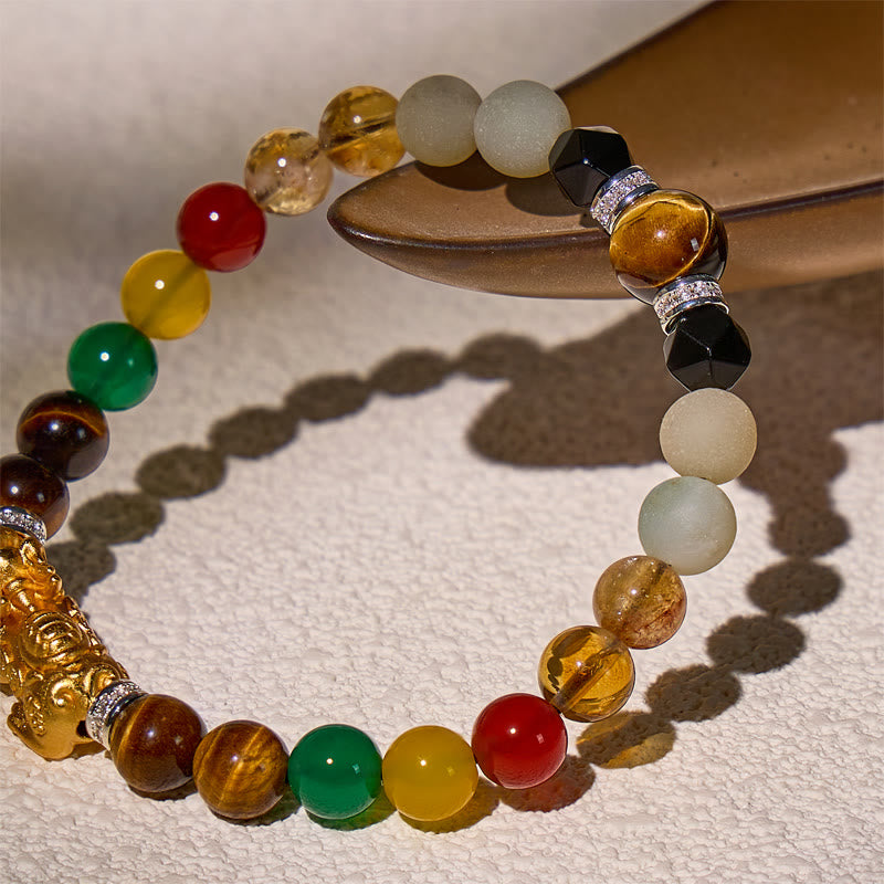 FuAttract Abundance & Harmony Bracelet – Tiger's Eye, Amazonite, Citrine & Agate Stones - image 5