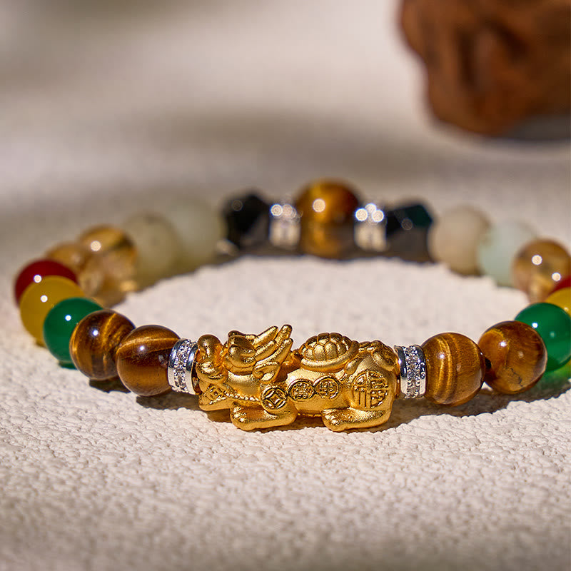 FuAttract Abundance & Harmony Bracelet – Tiger's Eye, Amazonite, Citrine & Agate Stones - image 3