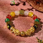 FuAttract Protection & Fortune Mantra Agate Bracelet – Pixiu-Inspired Energy Design - 10mm - image 0