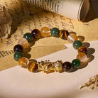 FuAttract Abundance & Prosperity Tiger's Eye Bracelet with Hetian Jade and Pixiu Charm - image 2