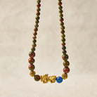 FuAttract Luck & Harmony Pixiu Necklace – Unakite· Lapis Lazuli Emotional Healing - image 3