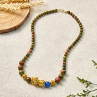 FuAttract Luck & Harmony Pixiu Necklace – Unakite· Lapis Lazuli Emotional Healing - image 3