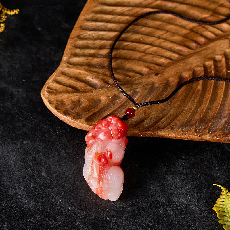 FuAttract Bloodstone Pixiu Pendant Necklace – Guardian of Power and Prosperity - Necklace - image 0