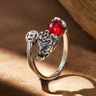 FuAttract Wealth & Protection Garnet Pixiu Ring – Prosperity Energy Talisman - Garnet - image 0