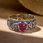 FuAttract Wealth & Protection Garnet Pixiu Blessing Mantra Ring - image 3