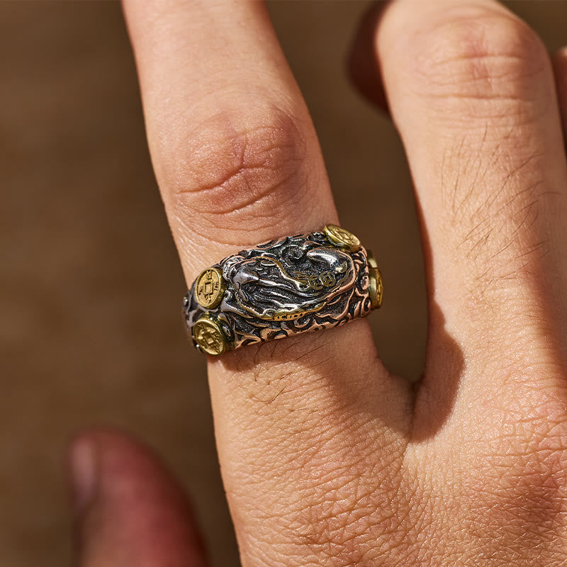 FuAttract Lucky Coin Prosperity Ring – Abundance Pixiu Edition - image 3
