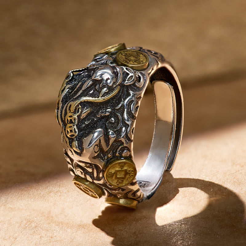 FuAttract Lucky Coin Prosperity Ring – Abundance Pixiu Edition - Adjustable - image 0