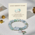 FuAttract Protection & Luck Pixiu Bracelet – Jade Lotus Seed Beads - 10mm - image 0