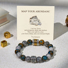 FuAttract Focus & Prosperity Cloisonne Map Stone Bracelet – Rotating Pixiu & Six Syllable Mantra - 10mm - image 0