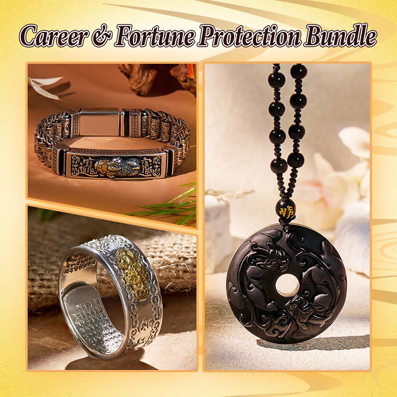 FuAttract Career & Fortune Protection Pixiu Power Set - Career & Fortune Protection Bundle - image 0