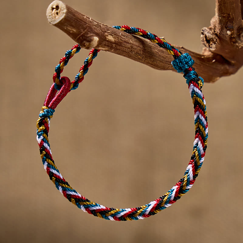 FuAttract Spiritual Woven Good Fortune Bracelet – Five Color Protection String - image 4