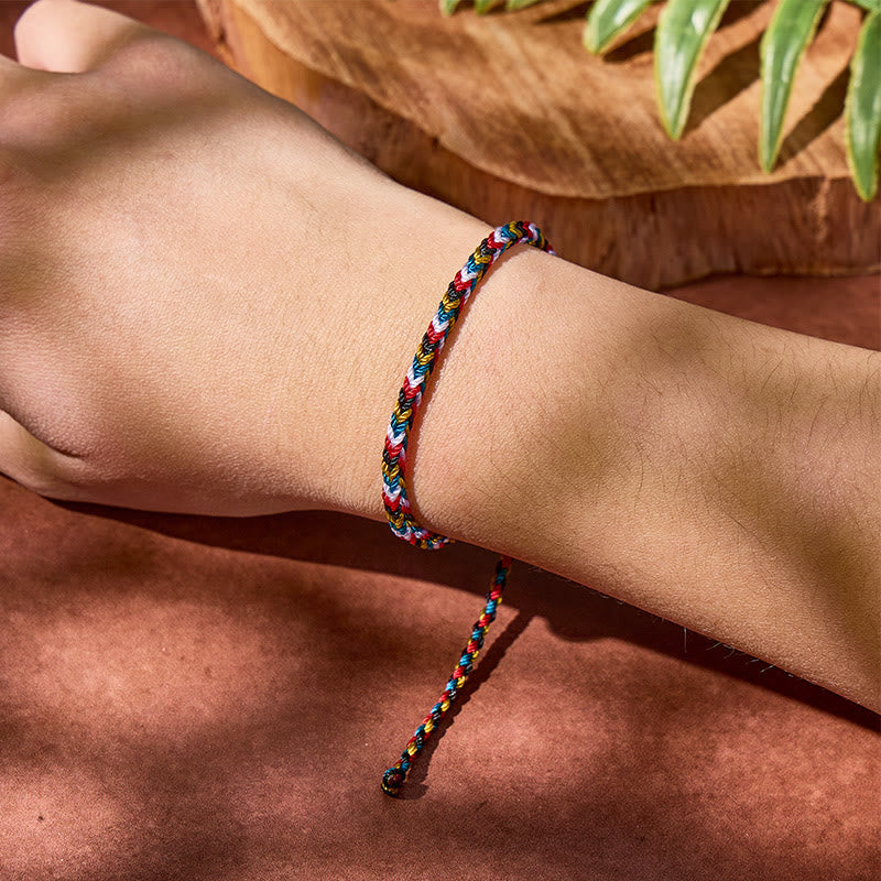 FuAttract Spiritual Woven Good Fortune Bracelet – Five Color Protection String - image 3