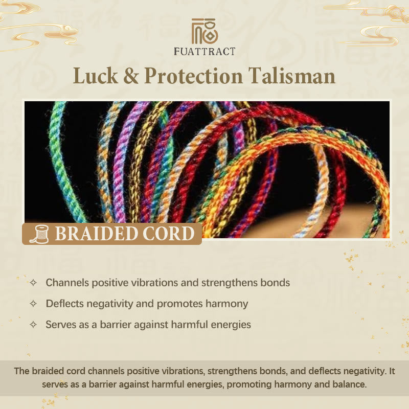 FuAttract Spiritual Woven Good Fortune Bracelet – Five Color Protection String - image 8