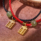 FuAttract Wealth Protection Hetian Jade Abacus Red String Bracelet - image 8