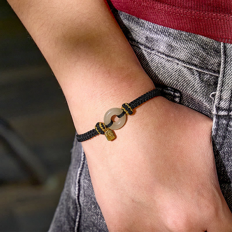 FuAttract Protection & Blessing Hetian Jade Ping An Buckle Red String Bracelet - image 17