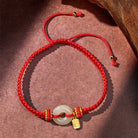 FuAttract Protection & Blessing Hetian Jade Ping An Buckle Red String Bracelet - image 3