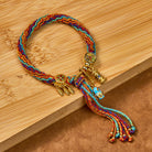 FuAttract Tibet Handmade Om Mani Padme Hum Blessing Braided String Gourd Bracelet - image 4