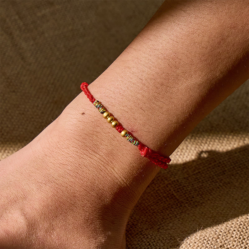 FuAttract Tibetan Lucky Protection Braided Cord Blessing Bracelet with Gold Accents - image 4