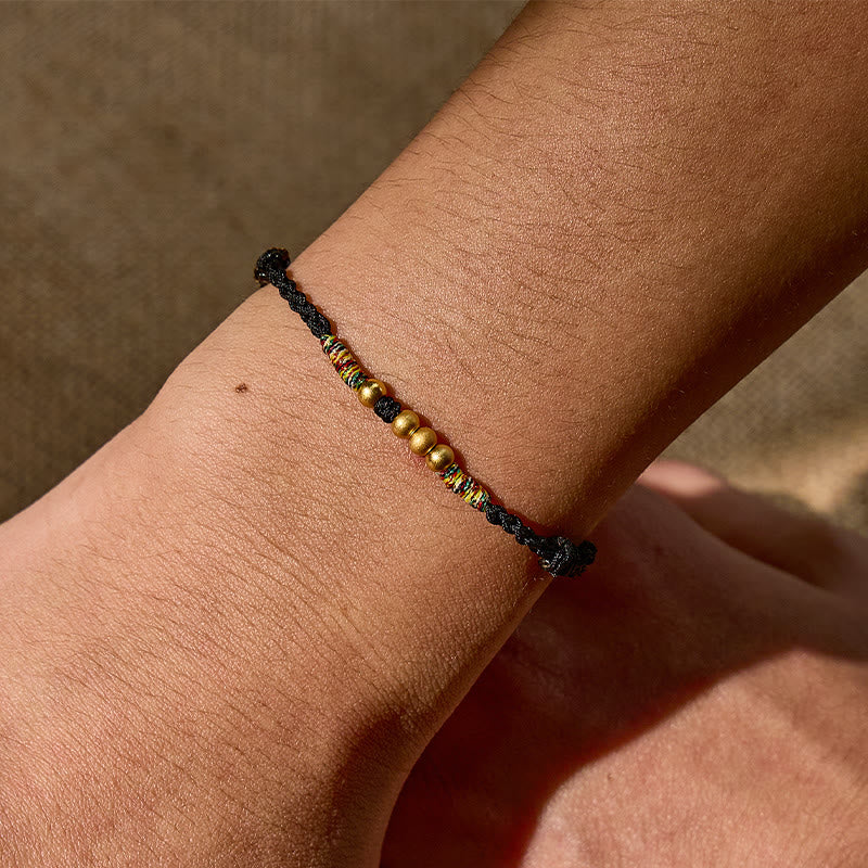 FuAttract Tibetan Lucky Protection Braided Cord Blessing Bracelet with Gold Accents - image 10