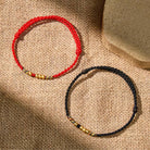 FuAttract Tibetan Lucky Protection Braided Cord Blessing Bracelet with Gold Accents - image 0