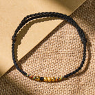 FuAttract Tibetan Lucky Protection Braided Cord Blessing Bracelet with Gold Accents - Black - image 8