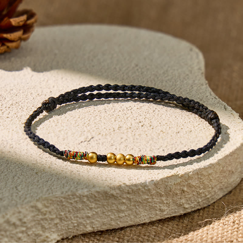 FuAttract Tibetan Lucky Protection Braided Cord Blessing Bracelet with Gold Accents - image 11