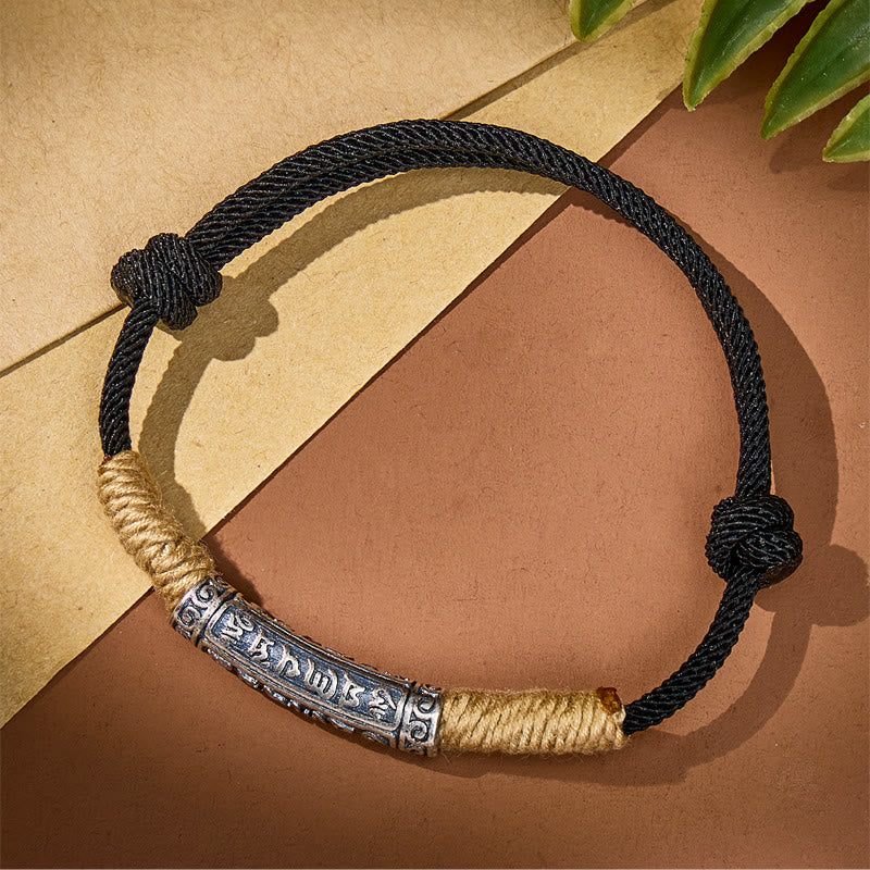 FuAttract Spiritual Energy Om Mani Padme Hum Adjustable Braided Rope Bracelet - image 3