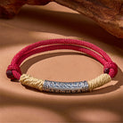 FuAttract Spiritual Energy Om Mani Padme Hum Adjustable Braided Rope Bracelet - Red - image 8