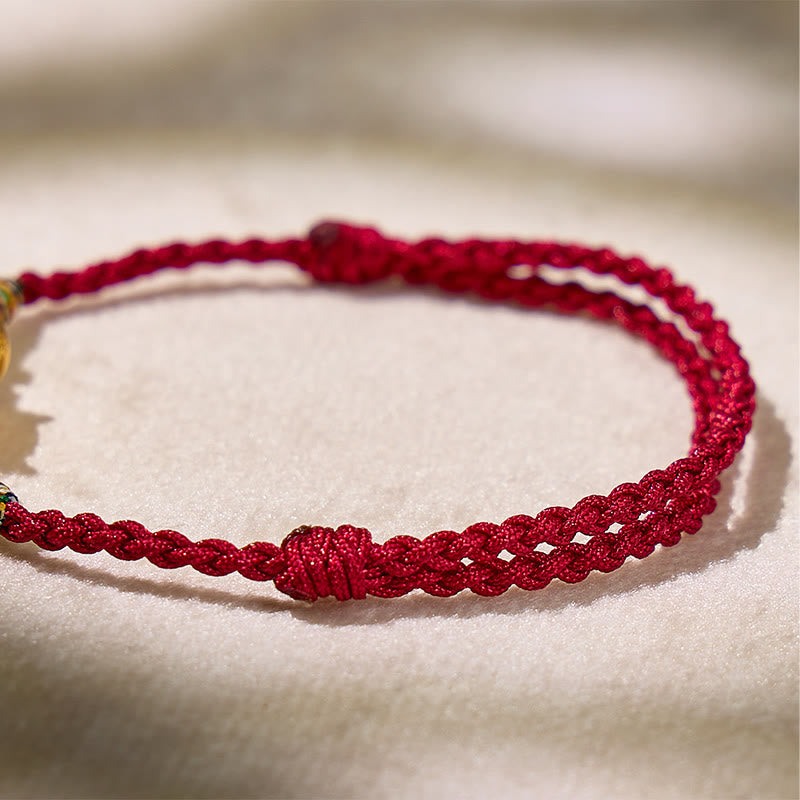 FuAttract Harmony Bloom Lotus Bead Red String Bracelet - image 5