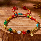 FuAttract Five‑Element Harmony Bead Tibetan Red String Bracelet - image 2