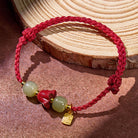 FuAttract Sacred Lotus Cinnabar & Hetian Jade Red String Bracelet - image 2