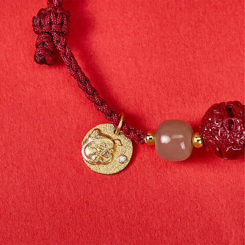 FuAttract Wealth Protection Cinnabar Pixiu & Hetian Jade Red String Chinese Zodiac Bracelet - image 36