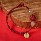FuAttract Wealth Protection Cinnabar Pixiu & Hetian Jade Red String Chinese Zodiac Bracelet - image 3