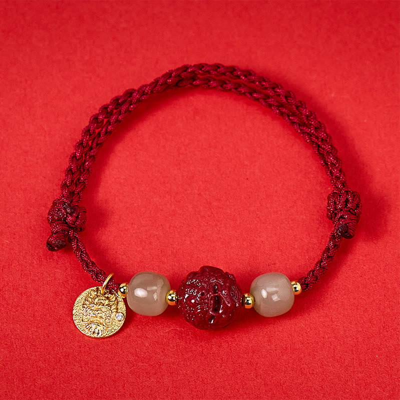FuAttract Wealth Protection Cinnabar Pixiu & Hetian Jade Red String Chinese Zodiac Bracelet - image 15