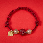 FuAttract Wealth Protection Cinnabar Pixiu & Hetian Jade Red String Chinese Zodiac Bracelet - image 15
