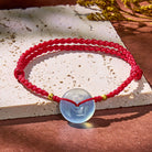 FuAttract Serene Aquamarine Ping An Buckle Red String Bracelet - image 2