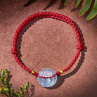 FuAttract Serene Aquamarine Ping An Buckle Red String Bracelet - image 3