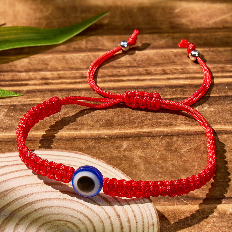 FuAttract Evil Eye Protection Handmade Red String Bracelet - Red - image 0