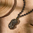 FuAttract Feng Shui Prosperity Amulet — Golden Obsidian Pixiu Necklace - image 5