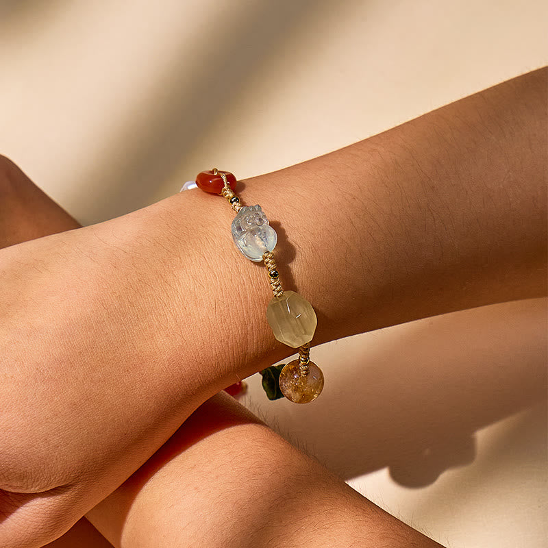 FuAttract Multi-Gemstone Pixiu Bracelet – Clear Quartz, Pearl, Jade & Citrine for Luck - image 3