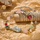 FuAttract Romance & Fortune Jade Pixiu Charm Bracelet – Rose Quartz, Pearl & Prehnite - Jade Pixiu - image 0
