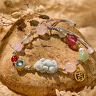 FuAttract Romance & Fortune Jade Pixiu Charm Bracelet – Rose Quartz, Pearl & Prehnite - image 2