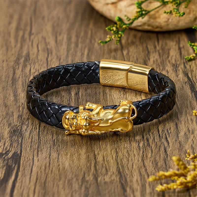 FuAttract Protection & Wealth Bracelet – Feng Shui Pixiu on Braided Leather - image 2