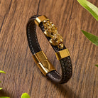 FuAttract Wealth & Success Black Leather Pixiu Men's Bracelet - image 14