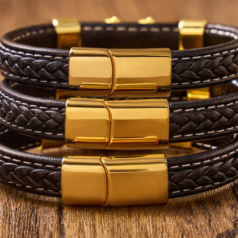 FuAttract Wealth & Success Black Leather Pixiu Men's Bracelet - image 16