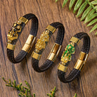 FuAttract Wealth & Success Black Leather Pixiu Men's Bracelet - image 0